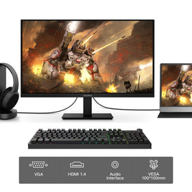 KOORUI packaging includes HDMI cable and stand for quick setup.