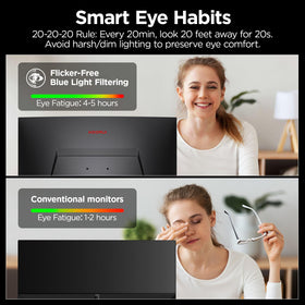 KOORUI 24E6CA 8-bit color depth and wide gamut enhance image detail