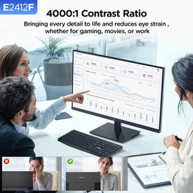 KOORUI 24-inch monitor with VESA mounting ready for flexible setups