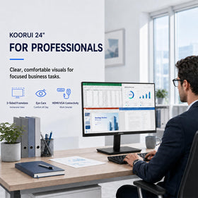 KOORUI 144Hz adaptive-sync display offers smooth visuals for casual gaming.