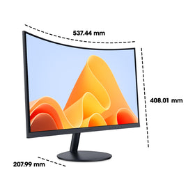 KOORUI 24-inch curved monitor workspace setup for productive reading and coding