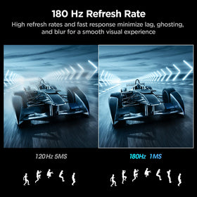 KOORUI QHD 1440p HDR10 with 90% DCI-P3 vivid color rendering