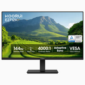 KOORUI 27-inch gaming monitor front view highlights vibrant colors for immersive gameplay