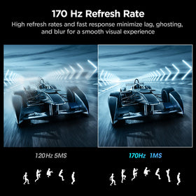 KOORUI curved monitor optimized for fast-action gaming with smooth motion