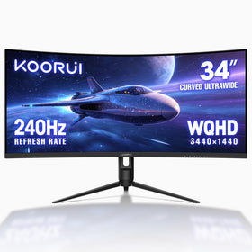 KOORUI 34-inch ultrawide curved display for immersive gameplay and expansive productivity.