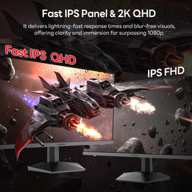 KOORUI 350-nits brightness enhances immersive scenes with vivid colors.