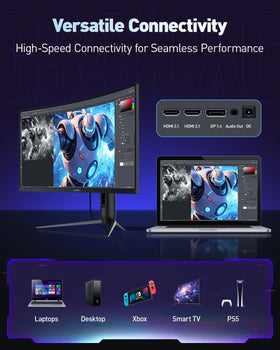 KOORUI Adaptive Sync reduces motion artifacts for smoother gameplay and creative workflows.