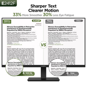 KOORUI E2412F 100Hz refresh rate reduces motion blur for smooth gaming