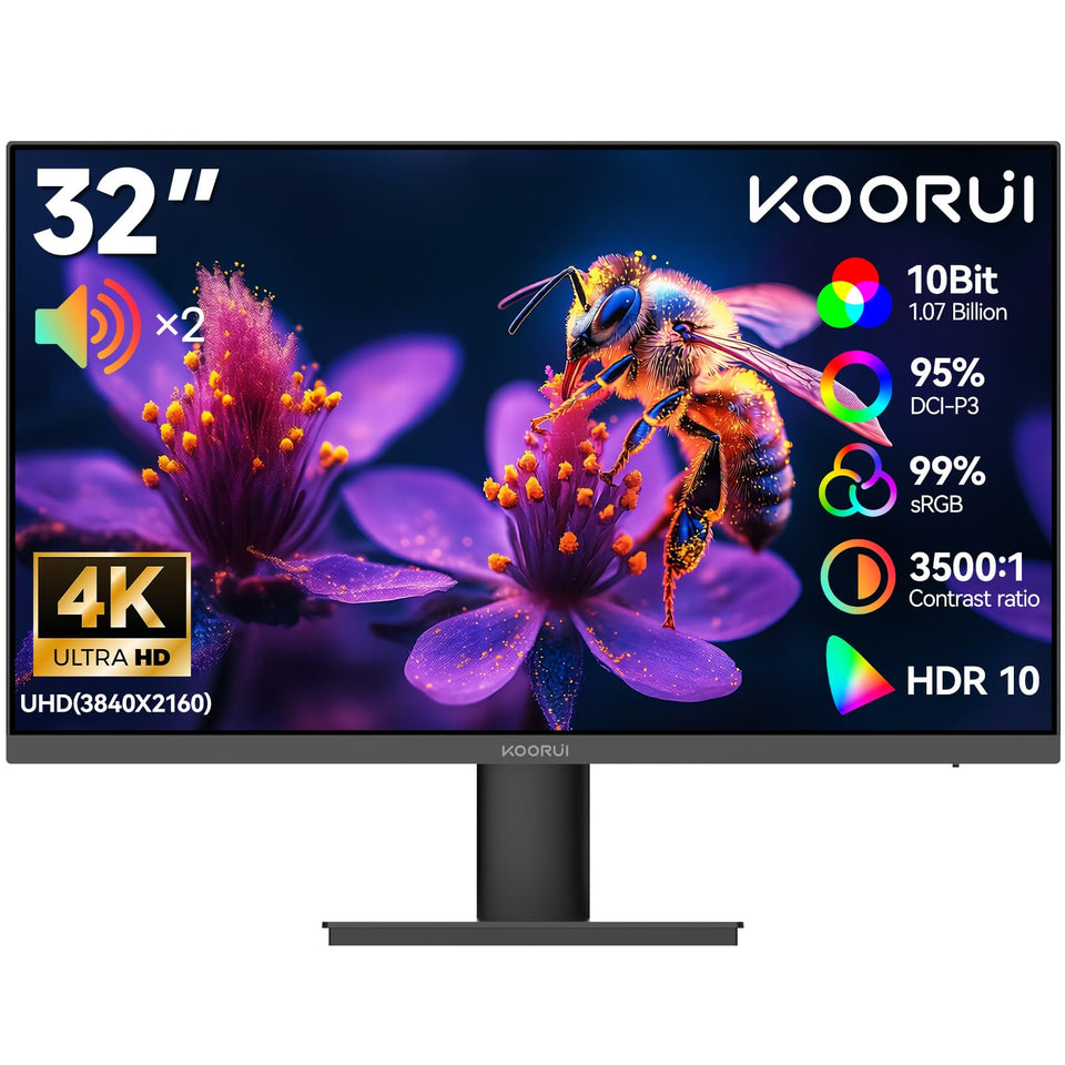 KOORUI E3241A 32-inch 4K UHD display for crystal clarity and productive multitasking.