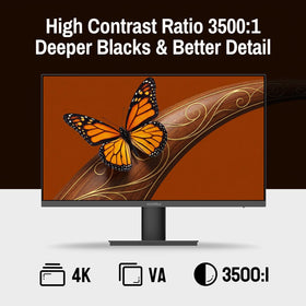 KOORUI E3241A borderless 32-inch monitor for modern desk aesthetics and space efficiency.