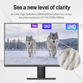 KOORUI E3241A built-in speakers delivering compact audio output.