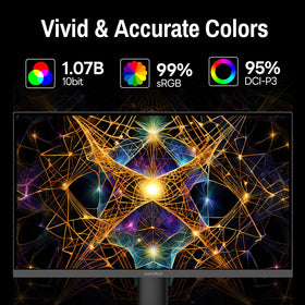 KOORUI E3241A visuals with borderless design for a sleek, expansive workstation.