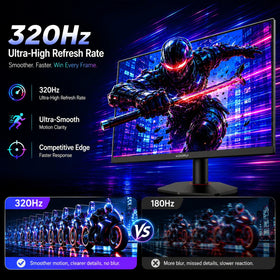 KOORUI fast-IPS QHD panel provides crisp colors and wide viewing angles.