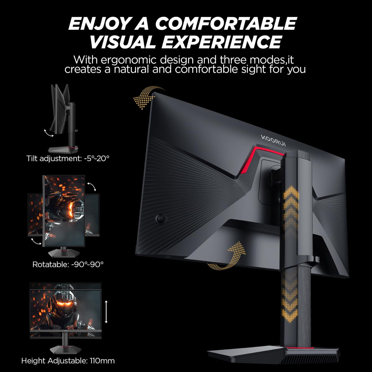 KOORUI G2511E adaptive sync for smooth, tear-free gaming sessions.