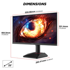 KOORUI G2511E built-in audio out supports headsets and external speakers.