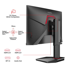 KOORUI G2511E multi-port design simplifying PC and console connections.