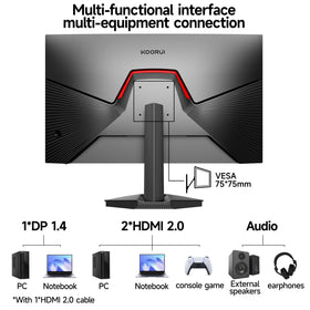 KOORUI G2511X console-compatible scene demonstrates PS5/Xbox compatibility for smooth gaming.