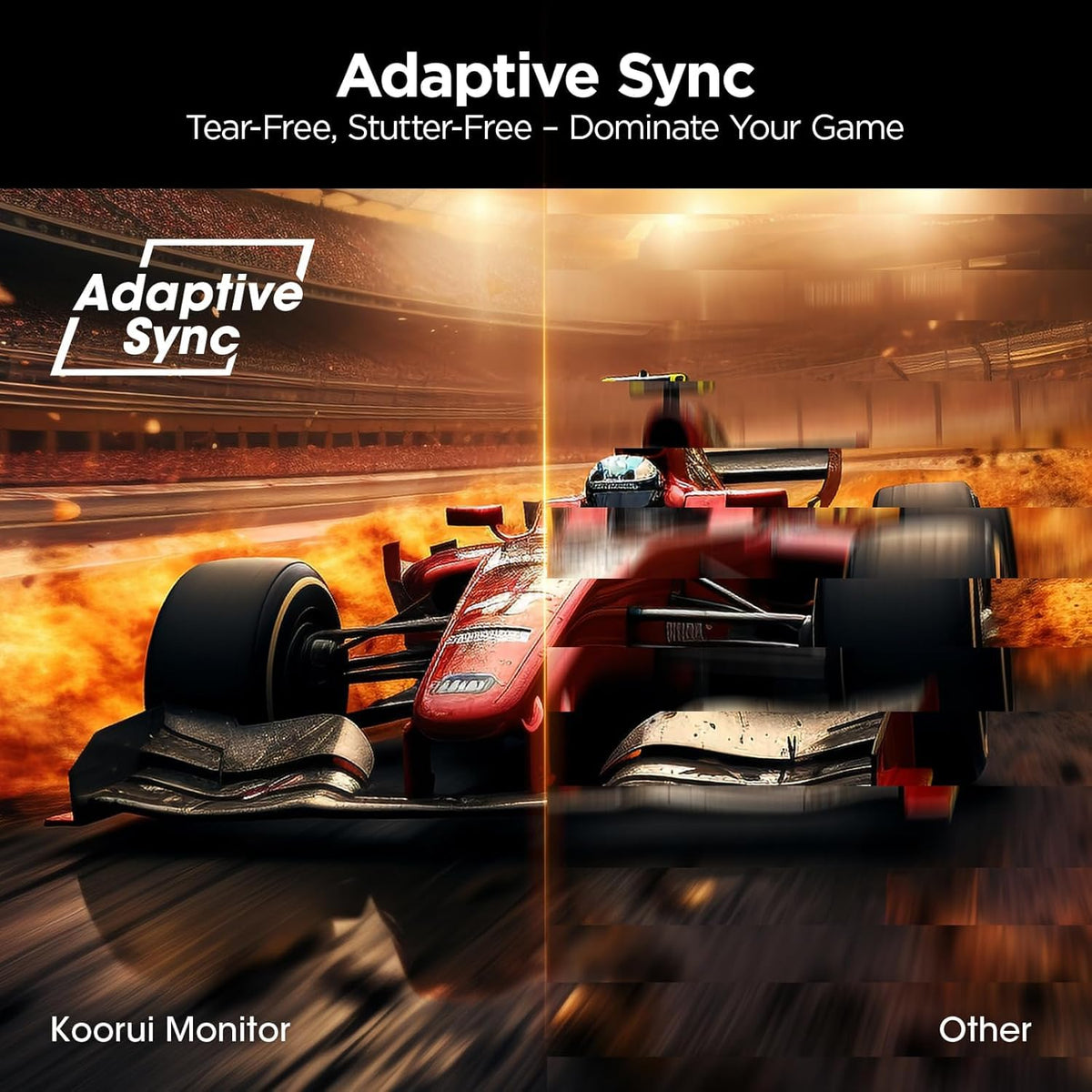 KOORUI G2722P 200Hz refresh rate supports smooth action in competitive games.