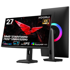 KOORUI S2741LM front view shows 4K clarity for immersive gaming.