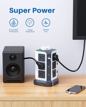 KOOSLA next to laptop showing height and scale for small-space convenience