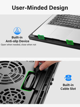 Kootek anti-slip stoppers close-up preventing laptop slipping during use