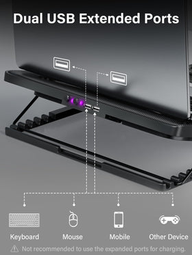 Kootek cooling pad under a gaming laptop reducing heat during sessions