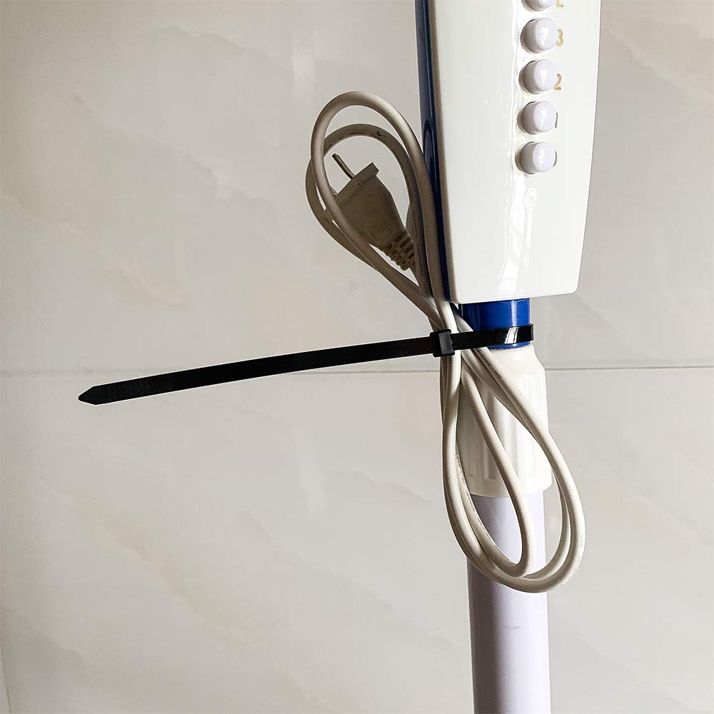 KOOWIN self-locking cable ties 12in heavy-duty ties securing long cords