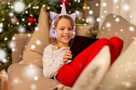 KORABA kids headphones microphone supports online learning and calls