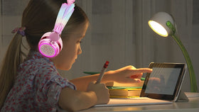 KORABA unicorn headphones LED lights pulse with music for visual delight