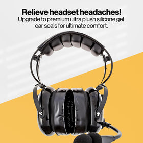 KORE AVIATION gaming headset with Ultra Plush ear seals demonstrates comfortable fit