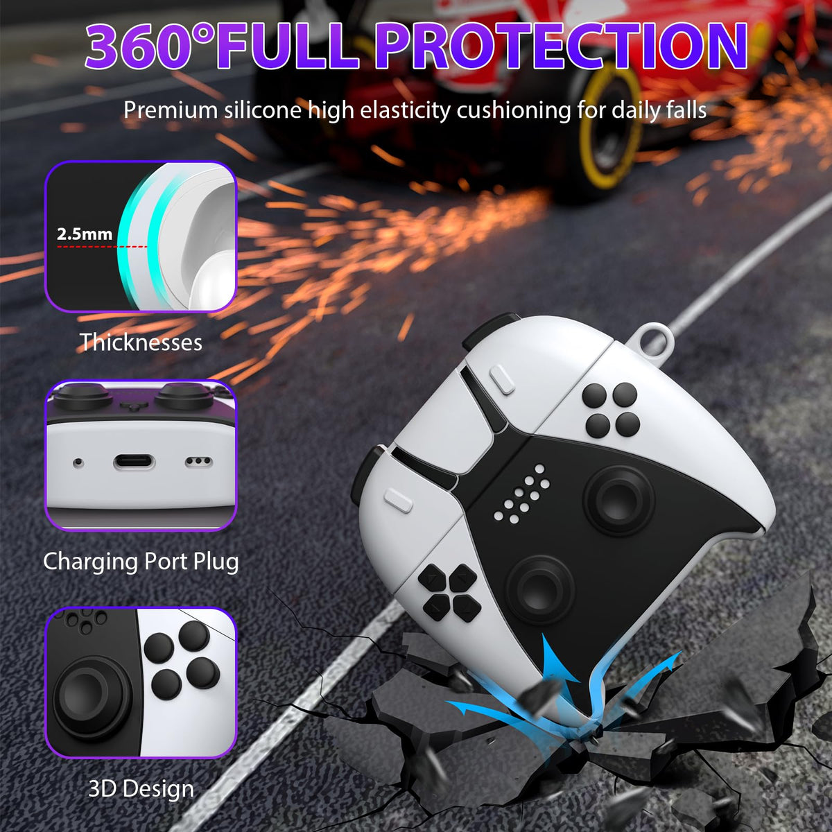 KOREDA cleaning kit included helps keep charging case looking new.