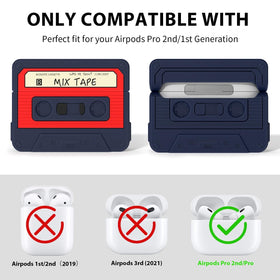 KOREDA AirPods Pro 2 cassette-back case showcases retro design and access.