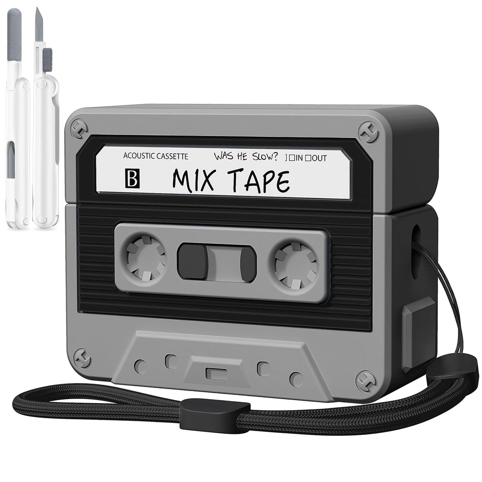 KOREDA AirPods Pro 2 cassette design case shields the charging case with retro style