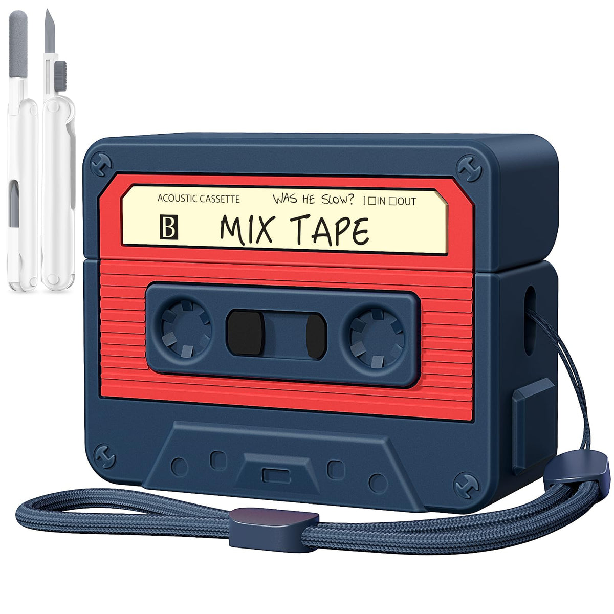KOREDA AirPods Pro 2 cassette-front case protects with retro style.