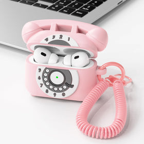 KOREDA AirPods Pro 2 pink case with anti-lost lanyard for easy carrying.