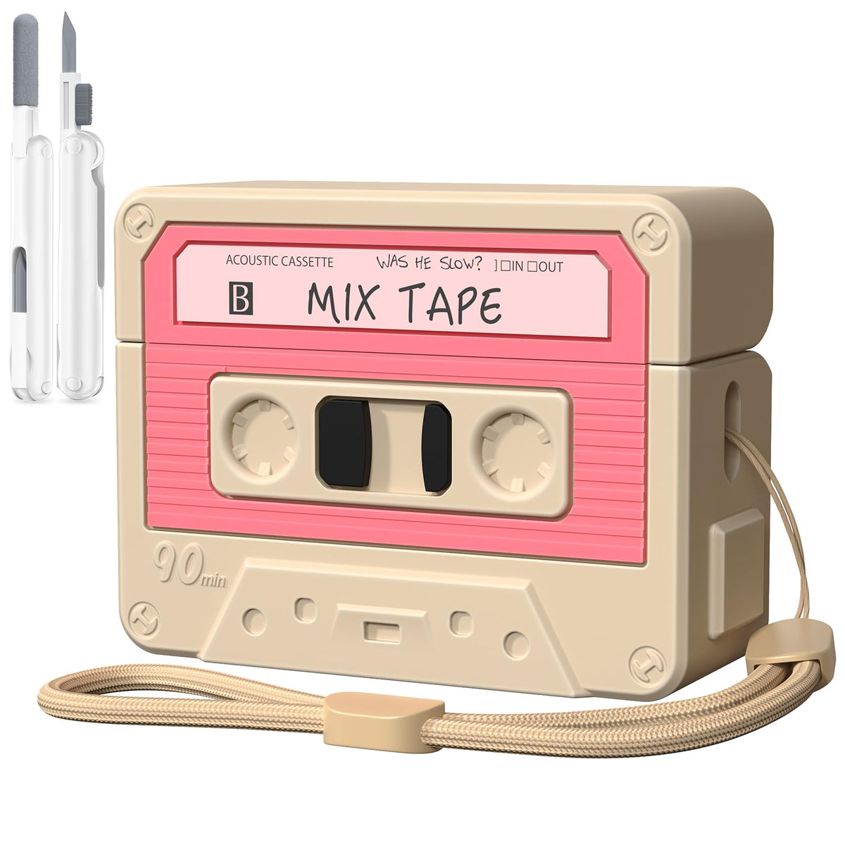 KOREDA AirPods Pro 3 cassette-front view with nostalgic style and protection