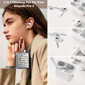 KOREDA AirPods Pro 3 case with cleaner kit for quick cleaning