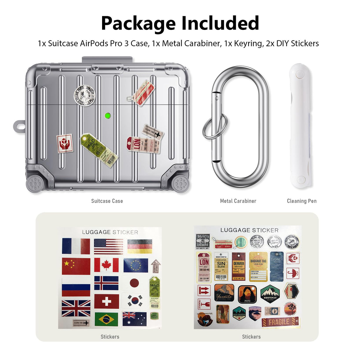 KOREDA AirPods Pro 3 case gift-ready packaging and accessories