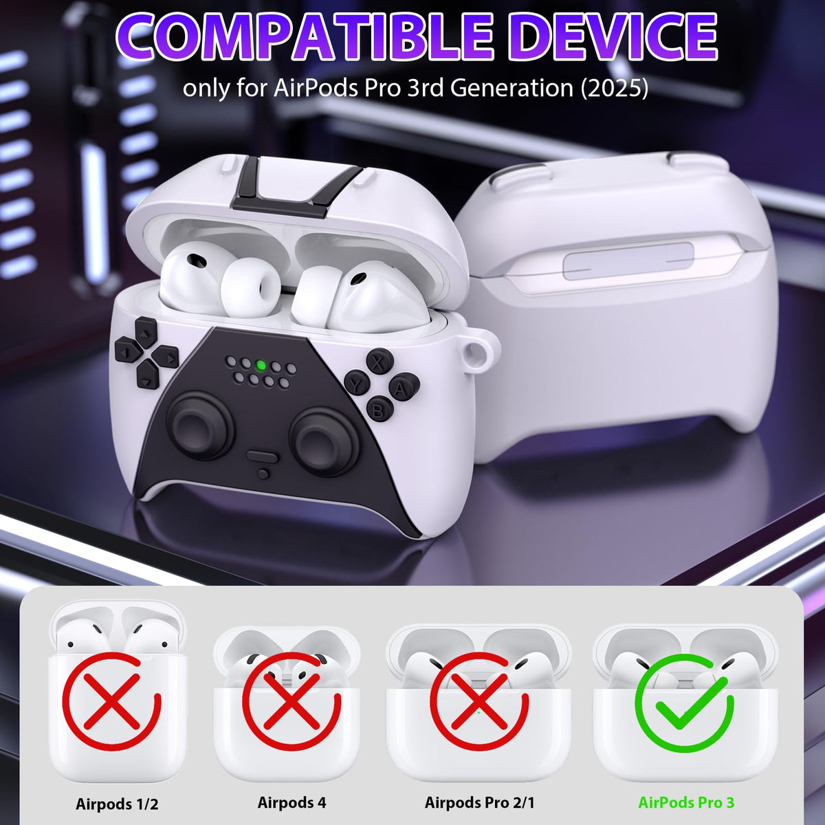 KOREDA AirPods Pro 3 case soft silicone material cushions and protects
