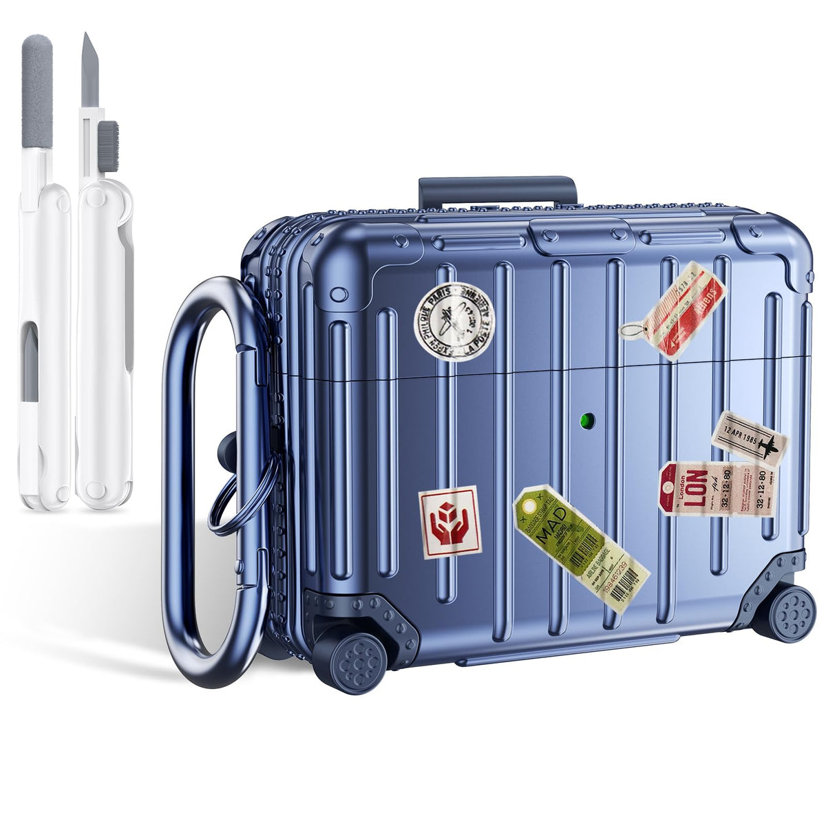 KOREDA AirPods Pro 3 case in suitcase design blue, stylish protection on the go