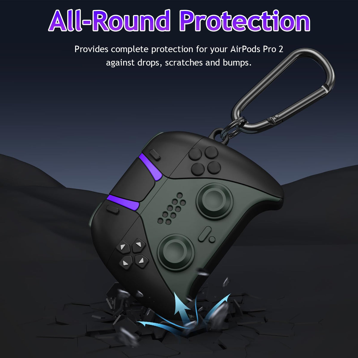 KOREDA silicone AirPods Pro case provides 360° protection against dust and scratches