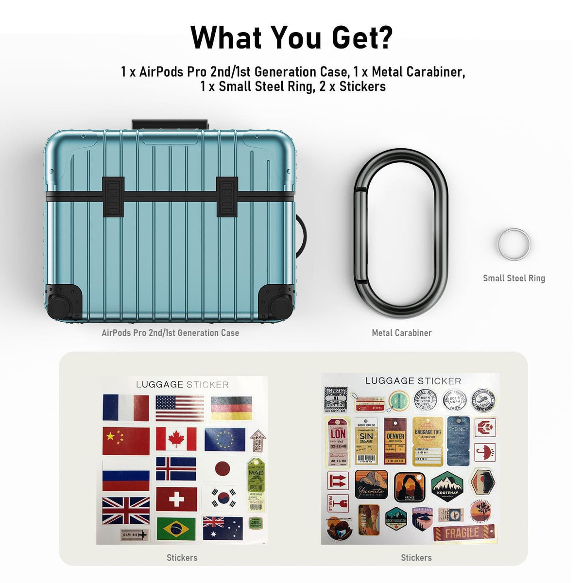 KOREDA AirPods Pro suitcase case gift-ready packaging for loved ones.