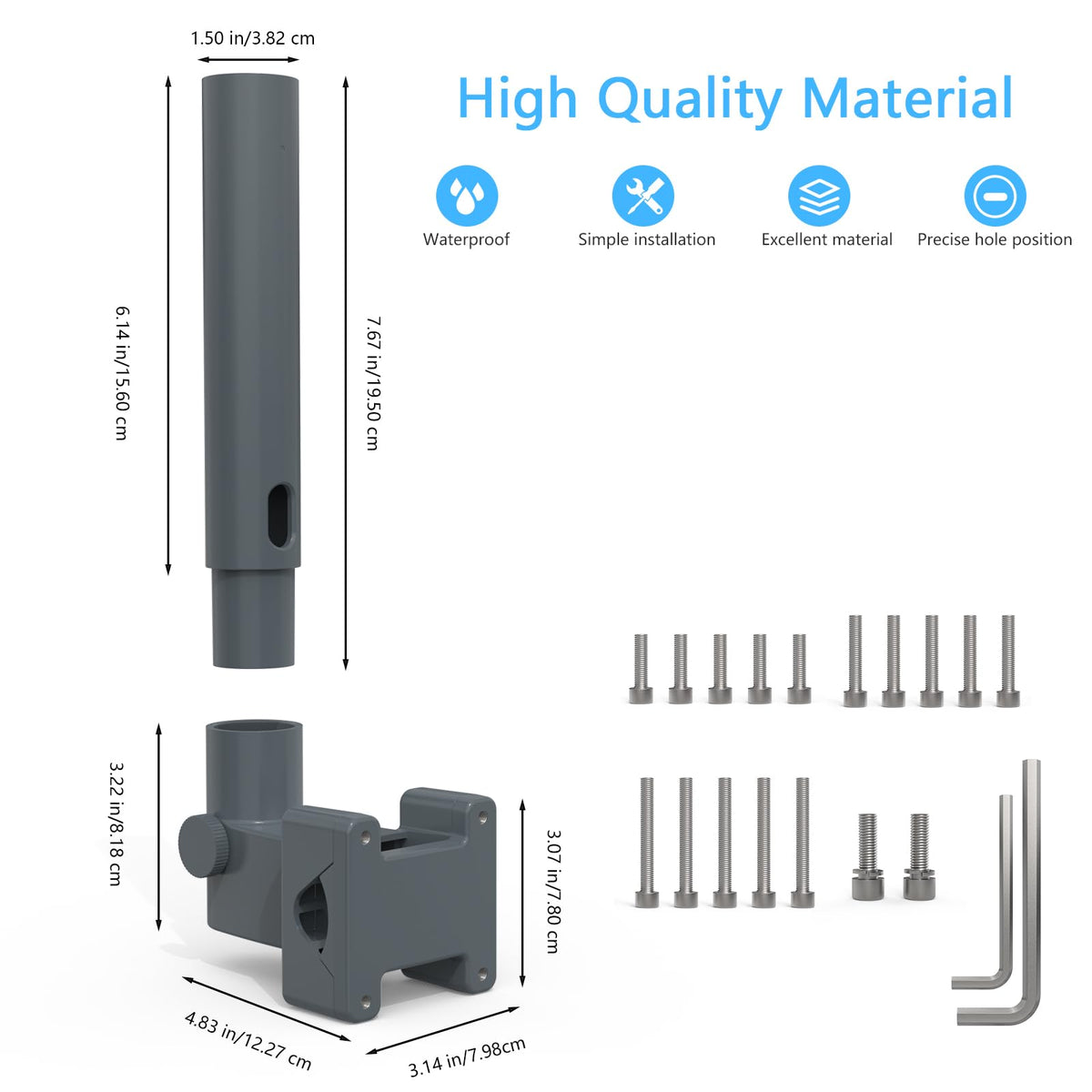 Koroao close-up of aluminum clip detail, highlights durable double-layer protection