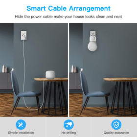 Koroao Nest WiFi wall mount bracket enables easy, tool-free setup.