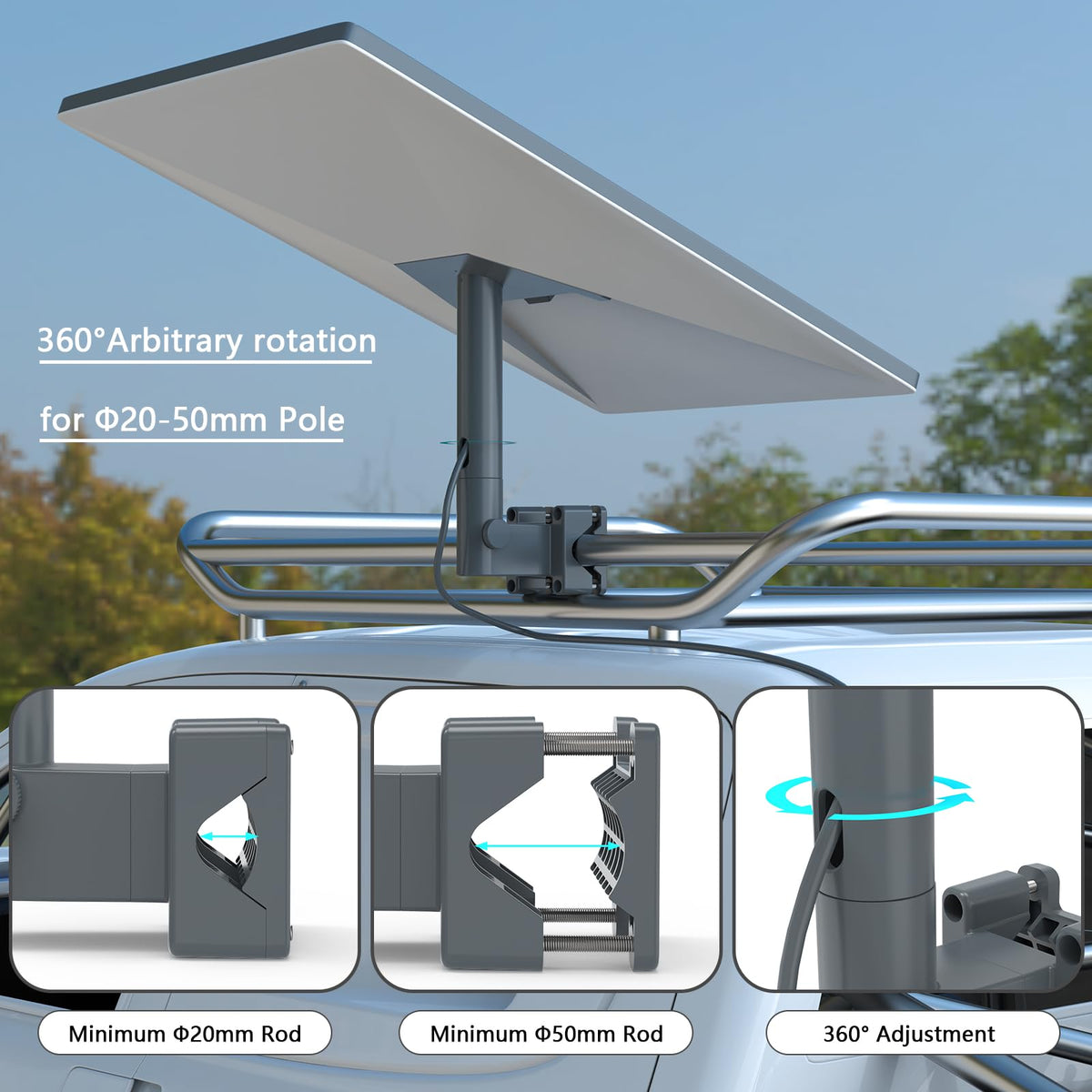 Koroao Starlink mount installed on roof for flexible placement