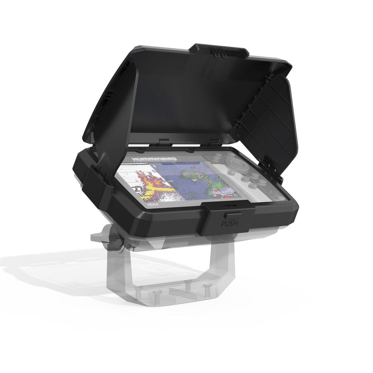 Koroao sun visor shield on Humminbird Helix 5 G3 blocks glare effectively