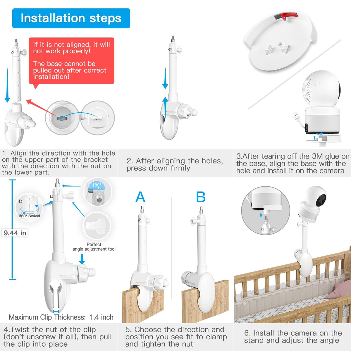 Koroao VTech-compatible-mount fits VM5463 models.
