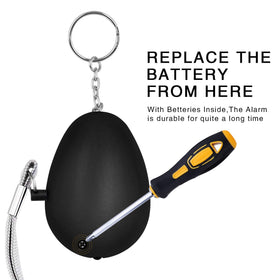 KOSIN personal alarm keychain attached to bag demonstrates portability.