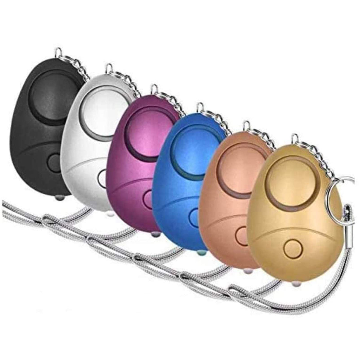KOSIN personal alarm front view with LED light for quick attention and portable safety.