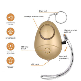 KOSIN alarm with LED and 140dB siren ready for night use.